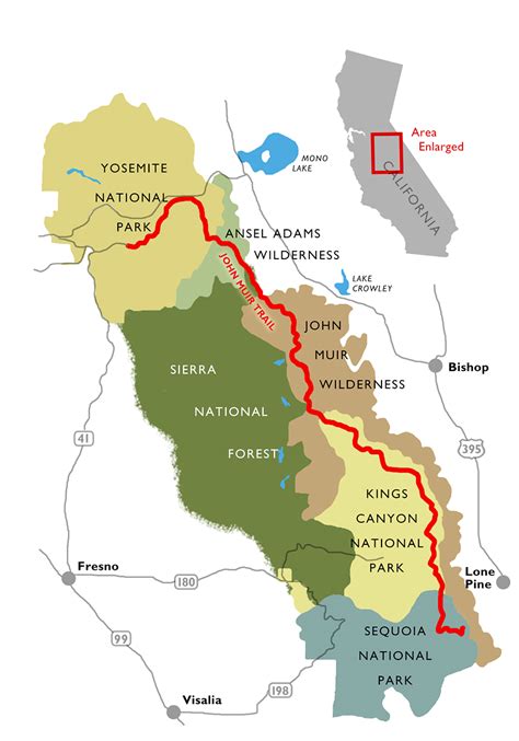 Map Of The John Muir Trail